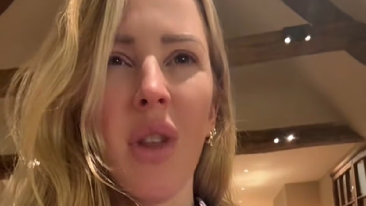 Ellie Goulding, 38, shows off her bump as she asks toyboy Beau Minniear, 28, 'do I look pregnant?' in a hilarious clip