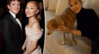 Ethan Slater shares ‘very merry’ photos of girlfriend Ariana Grande enjoying a cozy holiday at home