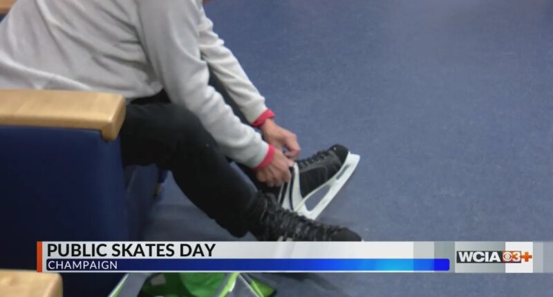 Families enjoy Champaign campus ice rink