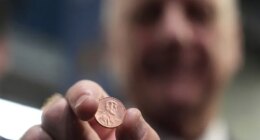 Final pennies struck in US, including a 24-karat gold coin, heading to auction