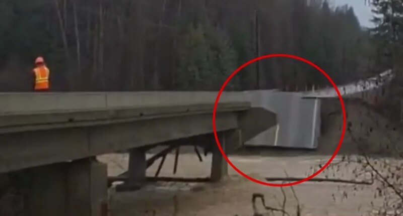 Flood emergency declared as Montana creek swallows bridge as it collapses