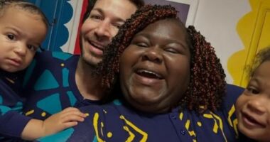 GABOUREY SIDIBE AND BRANDON FRANKEL CALL CHRISTMAS WITH THEIR TWINS 'OUR SUPER BOWL'