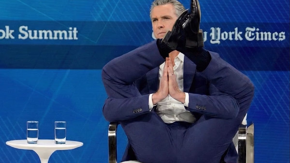 Gavin Newsom bites back with bonkers photo after being roasted