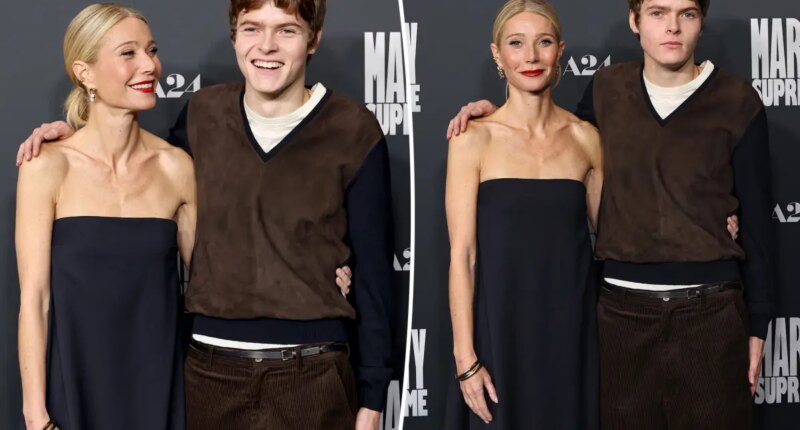 Gwyneth Paltrow's son, Moses, makes red carpet debut at 'Marty Supreme' premiere