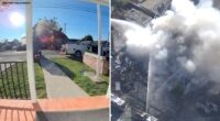 Hayward, California explosion today: 6 injured after dramatic video shows building explode, causing massive fire