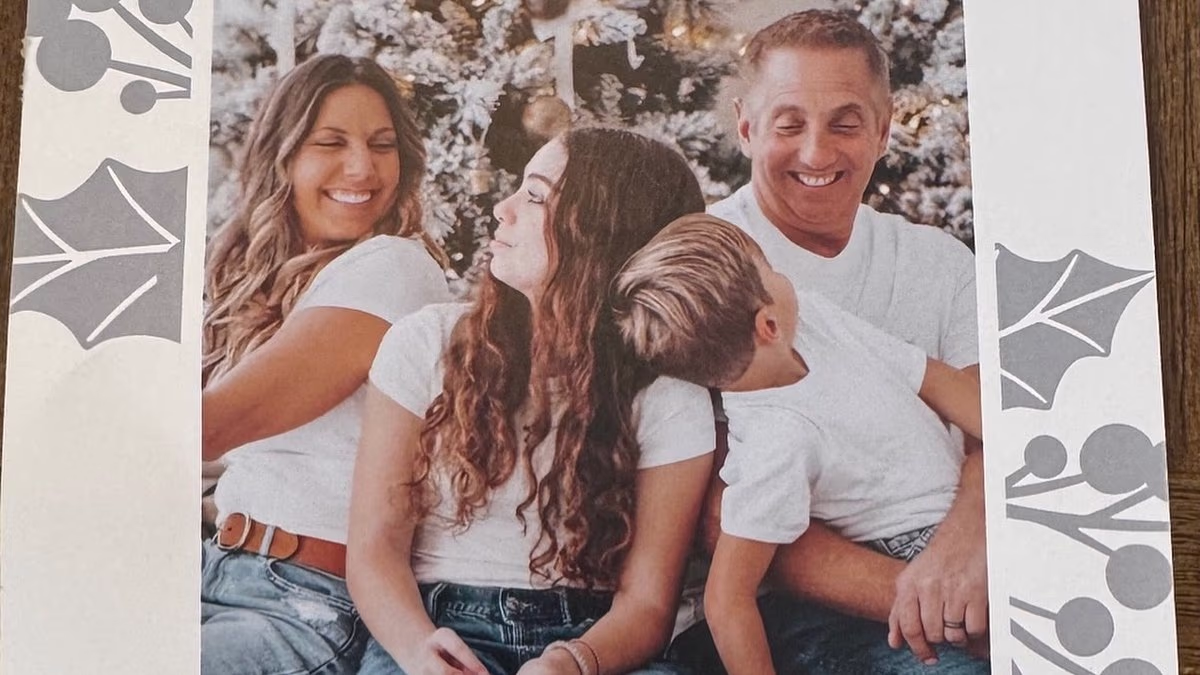 Holiday card from NASCAR legend Greg Biffle family received by friends