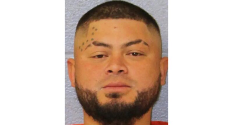 This undated booking photo provided by the Mecklenburg County, N.C., Jail shows Oscar Solarzano, who was charged with stabbing a man on a light-rail train in Charlotte, N.C., on Friday, Dec. 5, 2025. (Mecklenburg County, N.C., Jail via AP)