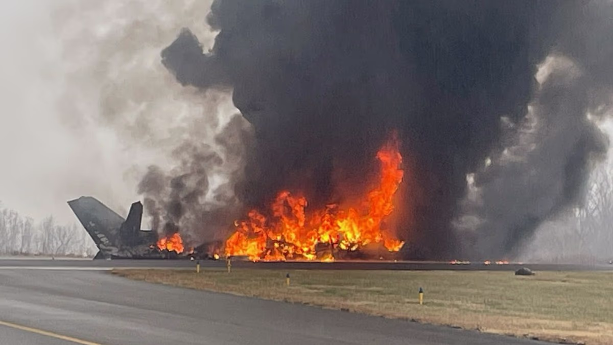 Horror as private jet crashes near runway at North Carolina airport