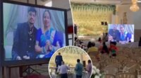 Indian newlyweds have 'virtual' wedding reception after flight canceled at last minute