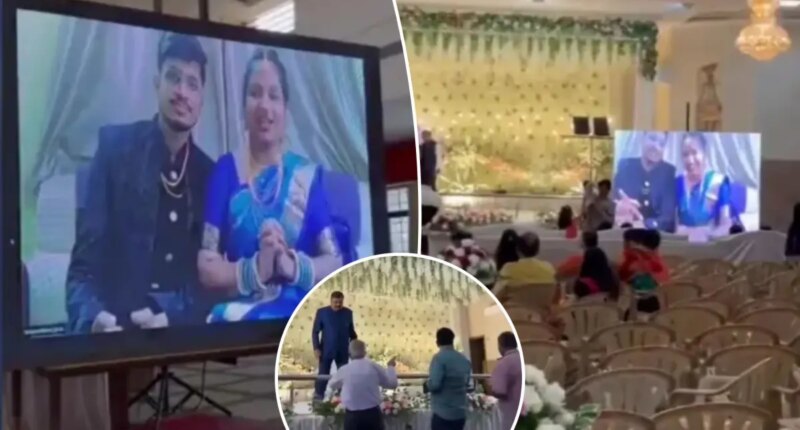 Indian newlyweds have 'virtual' wedding reception after flight canceled at last minute