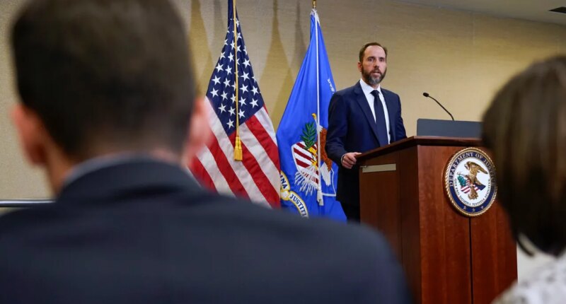 FILE - Special counsel Jack Smith speaks about an indictment of President Donald Trump, Aug. 1, 2023, at a Department of Justice office in Washington. (AP Photo/Jacquelyn Martin, File)