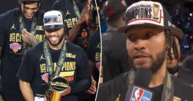 Jalen Brunson hypes up Knicks supporting cast in NBA Cup win