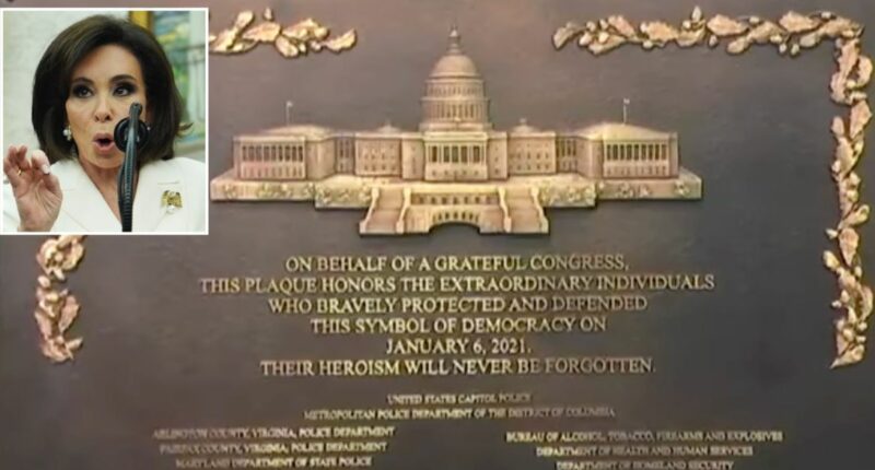 Jan 6 plaque is faulty and should not be hung, DOJ argues