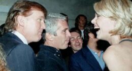 Donald Trump and Jeffrey Epstein together.