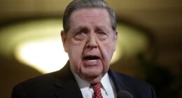FILE - Jeffrey R. Holland, member of the quorum of the twelve apostles, speaks during a news conference at the Conference Center, in Salt Lake City, Jan. 27, 2015. (AP Photo/Rick Bowmer, File )