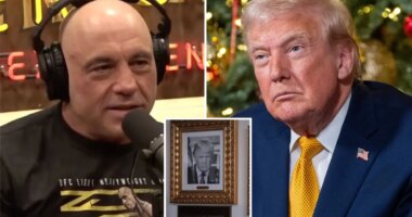 Joe Rogan mocks President Trump ripping Biden and Obama in White House plaques