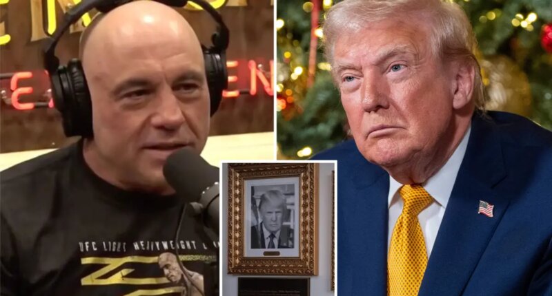 Joe Rogan mocks President Trump ripping Biden and Obama in White House plaques