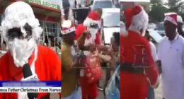 Jubilation in Edo as Father Christmas from Norway touches down in grand style