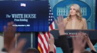 White House press secretary Karoline Leavitt speaks during a press briefing at the White House, Monday, Dec. 1, 2025, in Washington. (AP Photo/Evan Vucci)