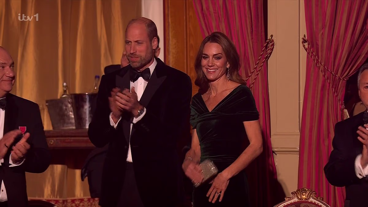 Kate beams as Jason Manford takes the reins of the Royal Variety Show