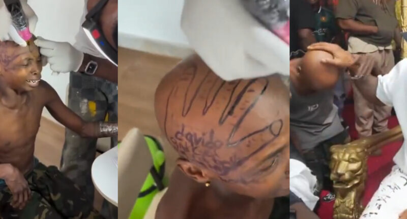 Kolu Tattoos Spot Davido Touched on His Head During Carter Efe's Livestream
