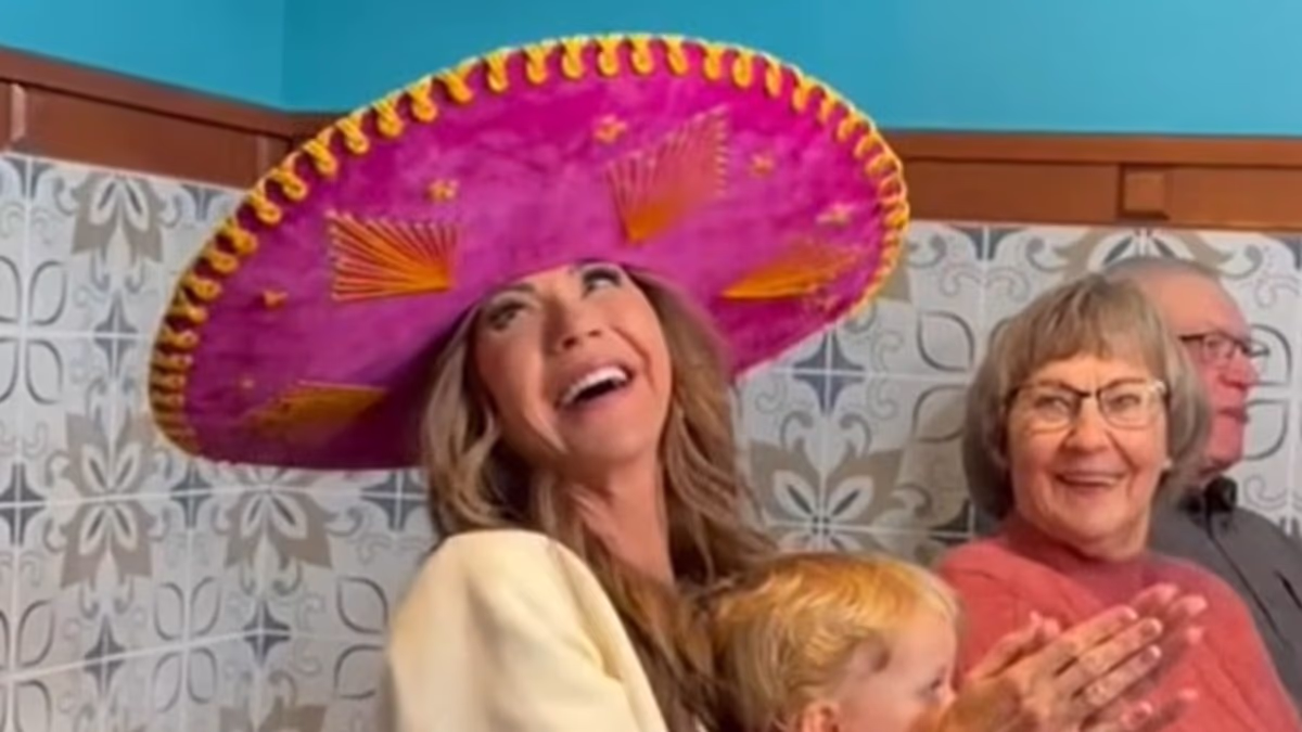 Kristi Noem caught partying in sombrero at Mexican restaurant