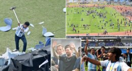 Lionel Messi’s brief appearance at India soccer game sparks chaos as fans destroy stadium