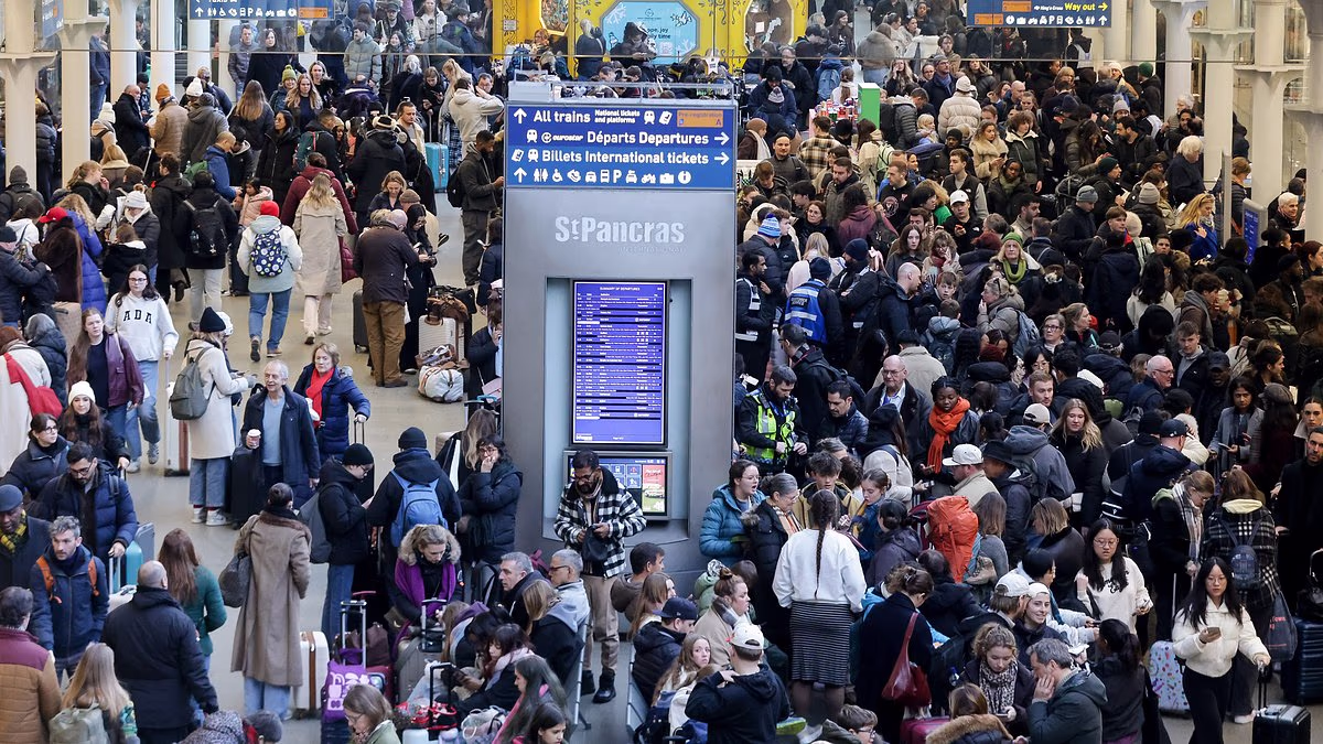 Major power outage in the Channel Tunnel throws thousands of Brits' NYE plans into chaos: Passengers stranded as Eurostar axes all services and drivers stuck in three hour queues