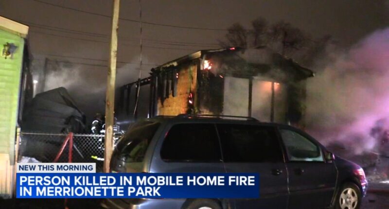 Man dies in Merrionette Park Oak Lane mobile home fire on Homan Avenue, neighbors and officials say