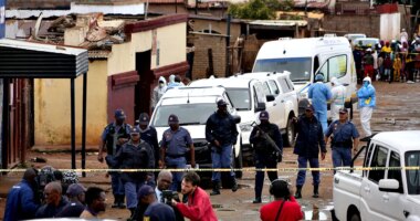 Manhunt underway in South Africa after gunmen open fire at tavern, killing 9 and wounding 10