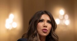 Homeland Security Secretary Kristi Noem appears before the House Committee on Homeland Security on Capitol Hill in Washington, Thursday, Dec. 11, 2025. (AP Photo/Mark Schiefelbein)