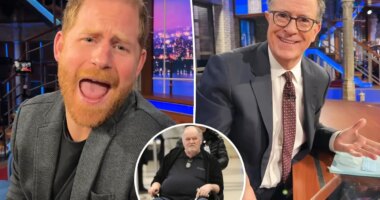 Meghan Markle shares cringey clip of Prince Harry on ‘Colbert’ after estranged father is hospitalized