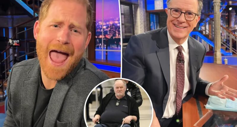 Meghan Markle shares cringey clip of Prince Harry on ‘Colbert’ after estranged father is hospitalized