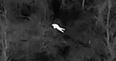 Missing elderly person found in bitter cold woods after police deploy thermal imaging drone