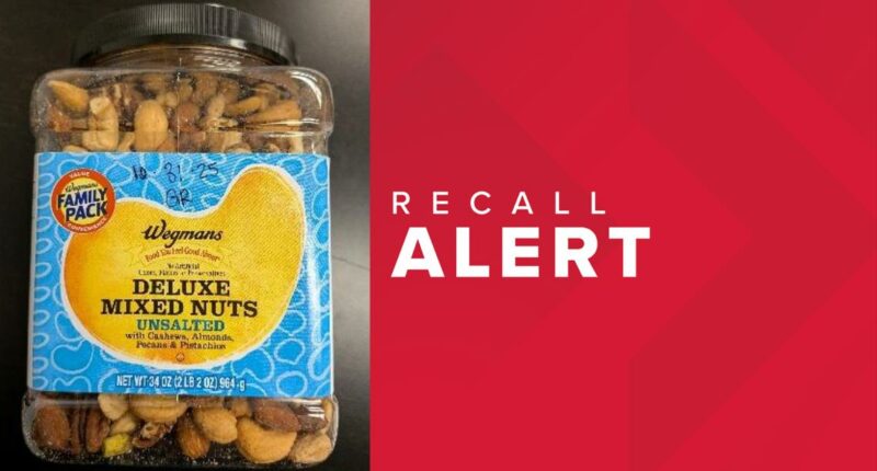 Mixed nuts sold at Wegmans recalled over Salmonella concerns