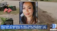 Mom of 4 standing in her own driveway fatally struck by man who was chasing his girlfriend in his car after a fight: Police