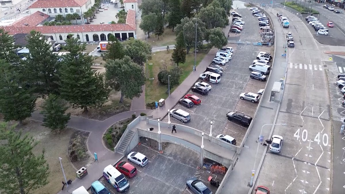 Moment Bondi terrorists are downed as they fired rifles
