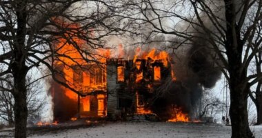Multiple departments respond to Gifford house fire, home ruled a total loss