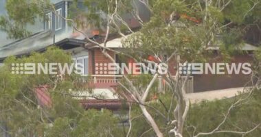 Fire crews are desperately trying to bring the blaze under control.