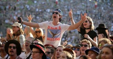 Fans during Splendour in the Grass 2016 on July 22, 2016 in Byron Bay, Australia.