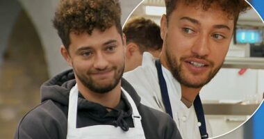 Myles Stephenson sliced off his thumb during Celebrity Masterchef