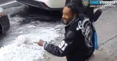 Gif of suspect in NYC antisemitic attack