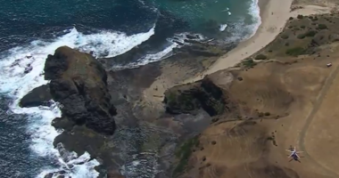 A tourist has been hospitalised after falling six metres down a cliff at the Mornington Peninsula National Park in Victoria.