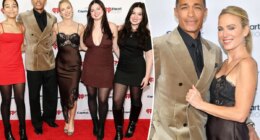 Newly engaged TJ Holmes and Amy Robach make rare red carpet appearance with daughters at Jingle Ball 2025