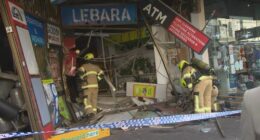 Newsagency smashed in early morning Melbourne ram raid