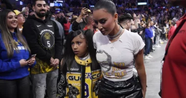 North West Shows Off Bleached Eyebrows and Waist-Length Blue Hair