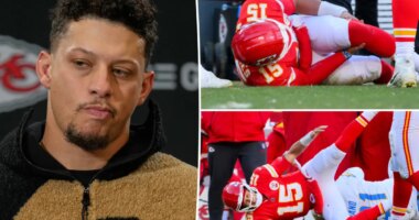 Patrick Mahomes vows to return ‘stronger than ever’ after suffering brutal knee injury in playoff-eliminating game