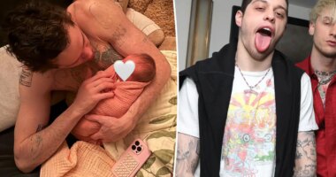 Pete Davidson shows off tattoo removal journey in shirtless photo with newborn daughter