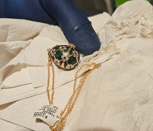 Police recover a swallowed Fabergé pendant after 6-day wait for it to reappear