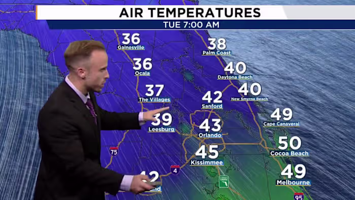 Prepare for what could be a frigid New Year’s in Central Florida after a pleasant Christmas